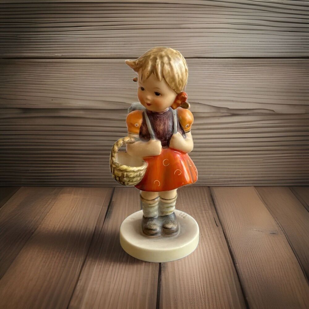 Vintage Goebel Hummel W. Germany 'School Girls' Girl Backpack Figurine #81/0
